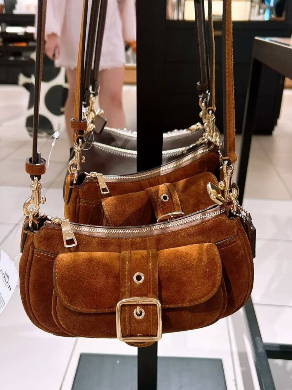 Ashton Mini Shoulder Bag suede CFA50